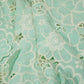 Mint Green White 3D Embroidery Schiffli Crepe AF-16666