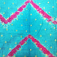 Sky Blue Pink Bandhani Silk Jacquard NH-16701