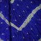 Blue White Bandhani Silk Jacquard Fabric 16702