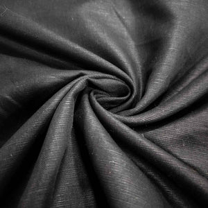 Black Solid Cotton Linen MKT-16814 - TradeUNO