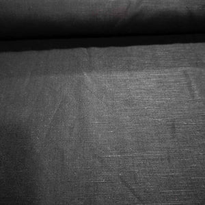 Black Solid Cotton Linen MKT-16814 - TradeUNO