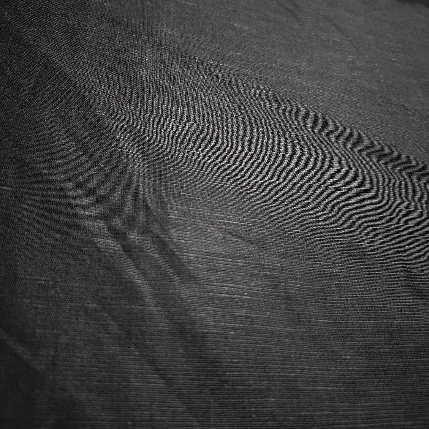 Black Solid Cotton Linen MKT-16814