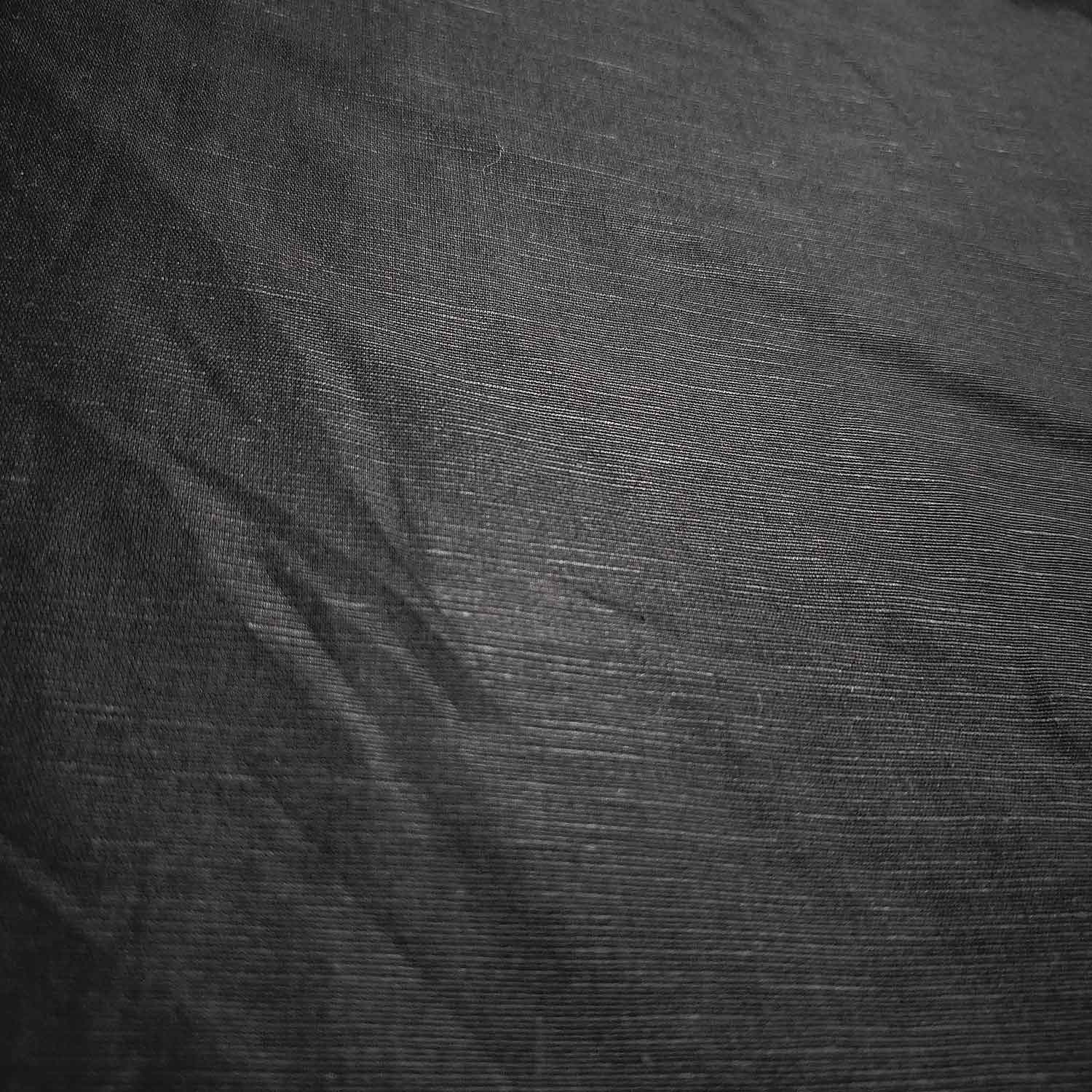 Black Solid Cotton Linen MKT-16814 - TradeUNO