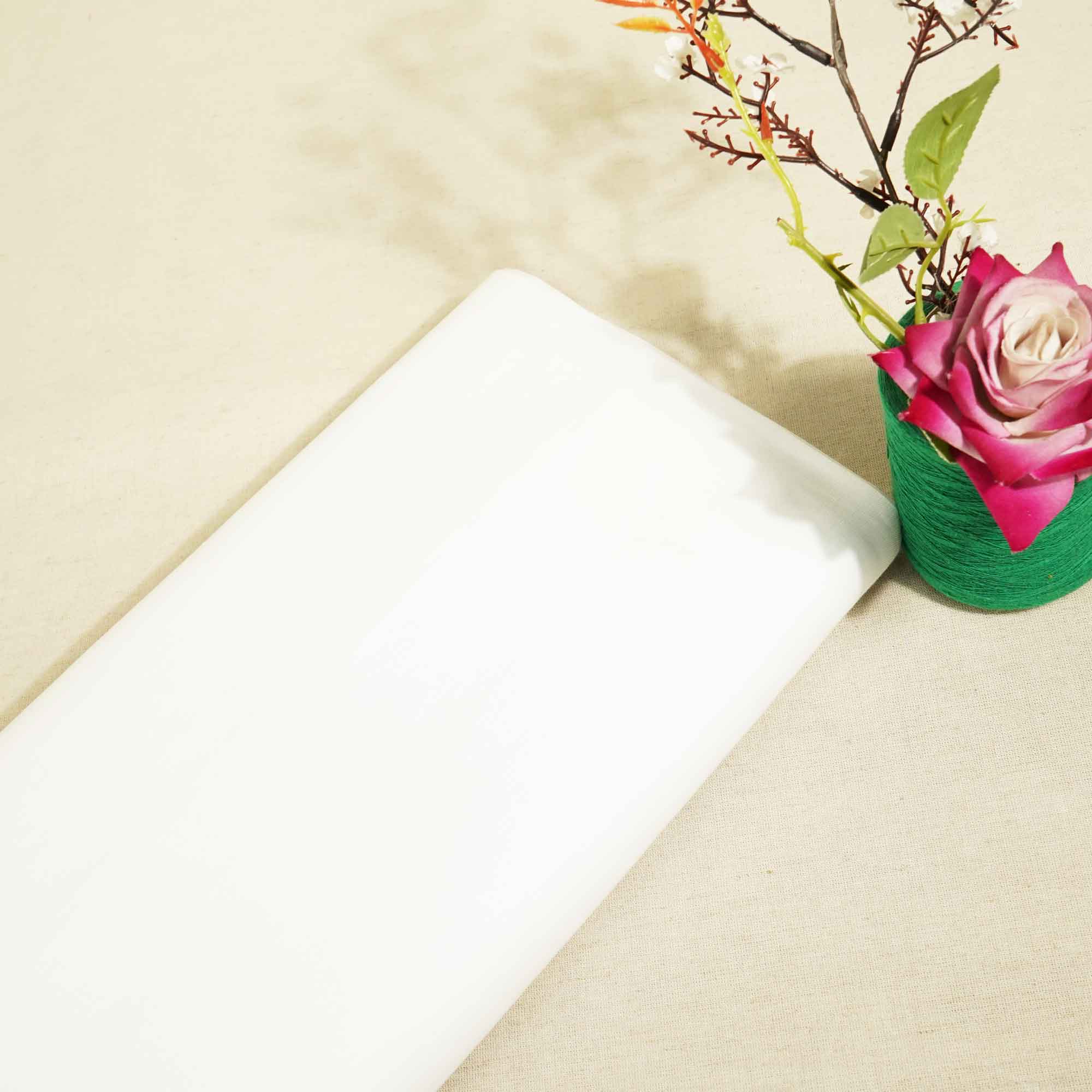 White Solid Cotton Linen MKT-16816