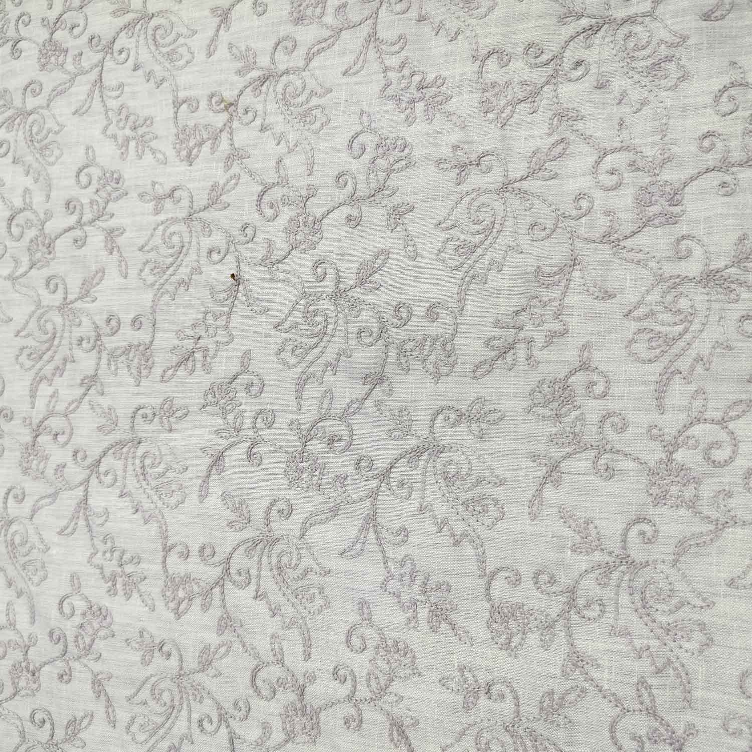 Lavender Floral Thread Embroidery Linen KT-16830