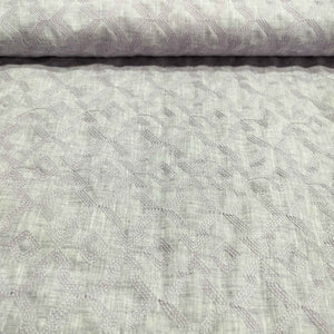 Lavender Geometrical Thread Embroidery Linen KT-16838
