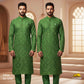 Classic Green Traditional Thread Embroidery Georgette Fabric SS-16875