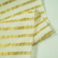White Gold Stripes Jacquard Tissue Silk KRE-16887