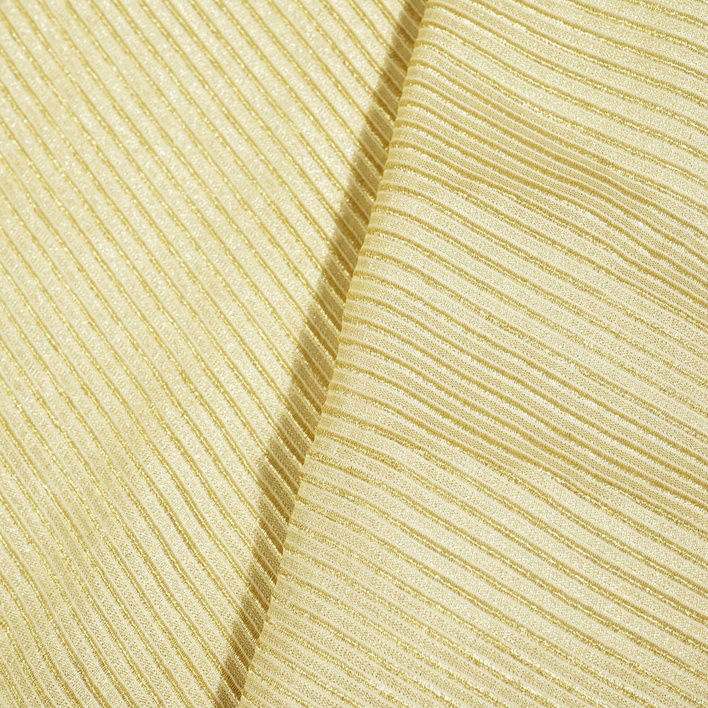 White Gold Stripes Jacquard Khaddi Gold KRE-16888