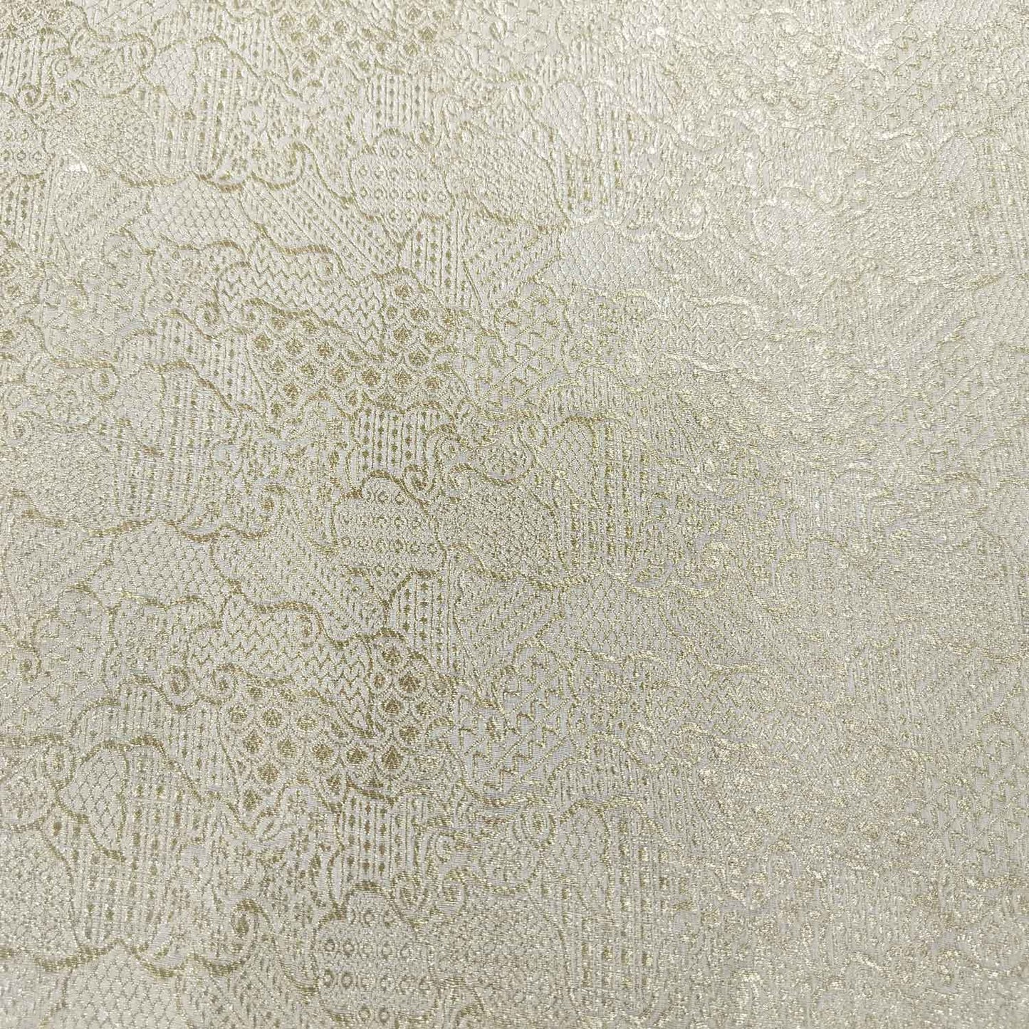 White Gold Traditional Jacquard Khaddi Silk KRE-16889