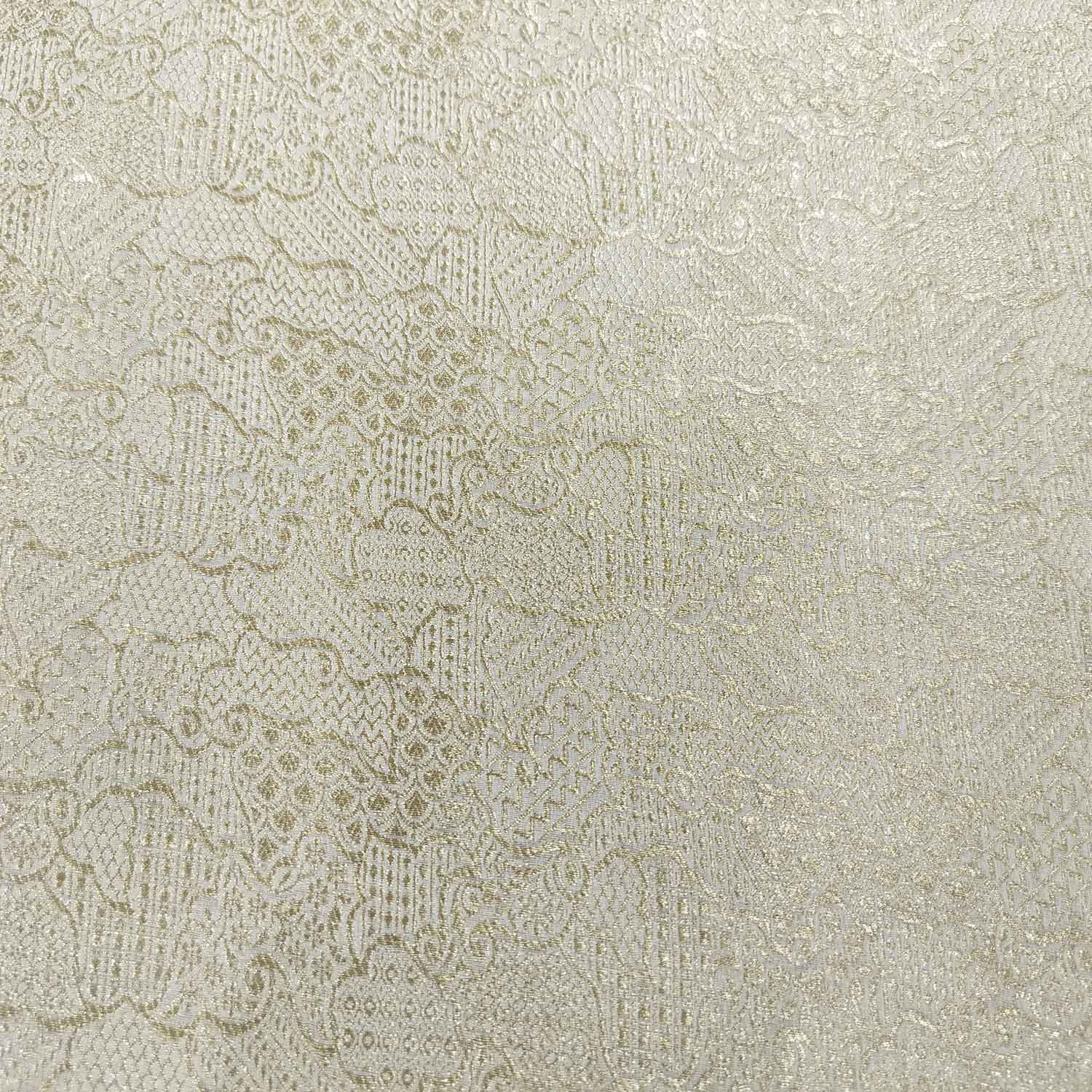 White Gold Traditional Jacquard Khaddi Silk KRE-16889