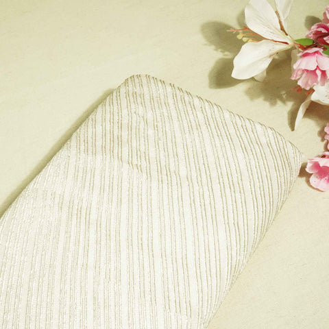 Silver Stripes Jacquard Khaddi Silk KRE-16890