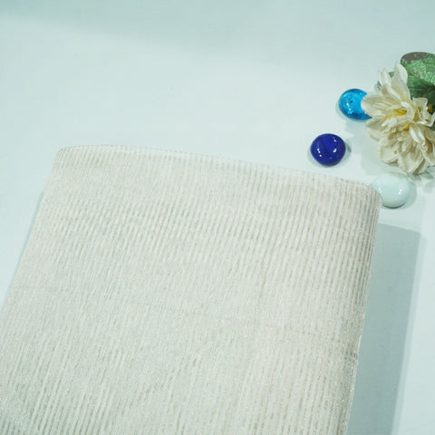 Silver Stripes Jacquard Pure Silk Zari KRE-16891