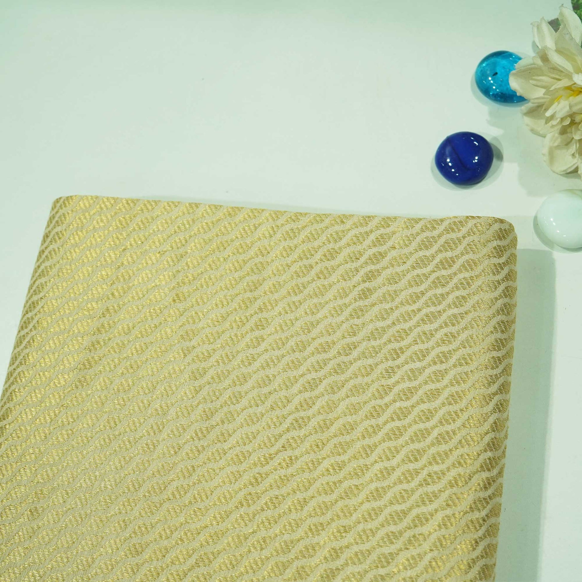 Gold Abstract Jacquard Munga Silk KRE-16933
