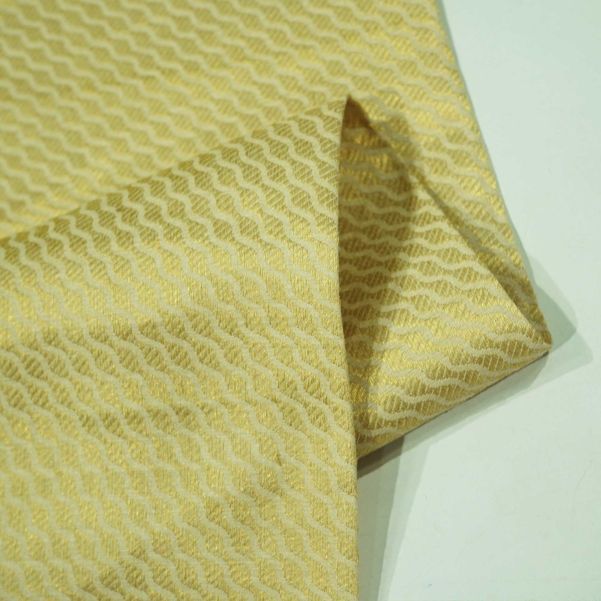 Gold Abstract Jacquard Munga Silk KRE-16933