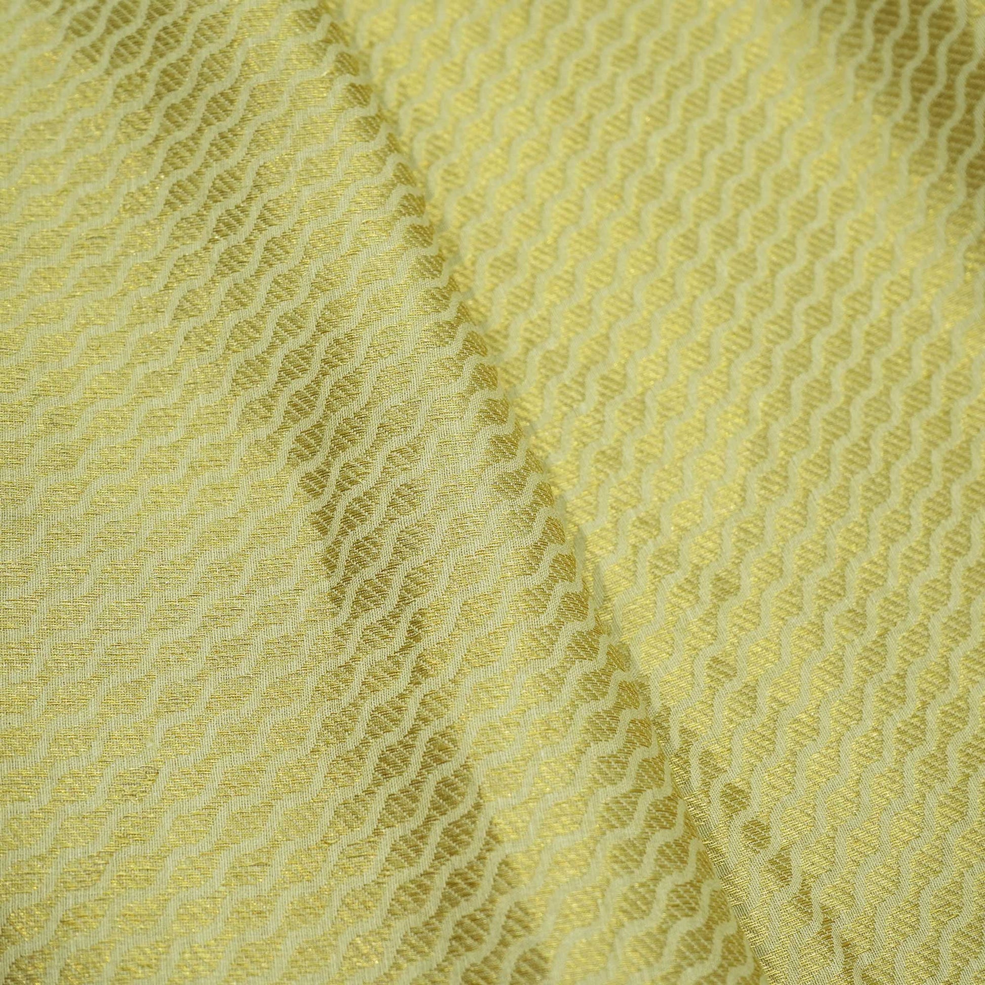 Gold Abstract Jacquard Munga Silk KRE-16933