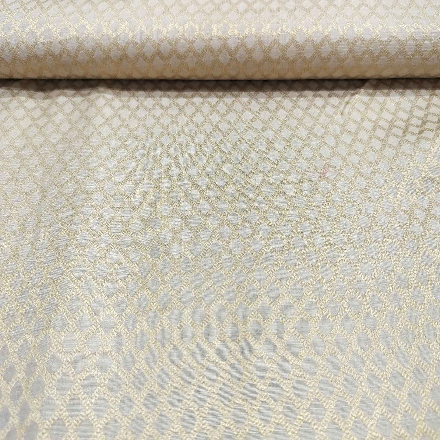 Gold Geometrical Jacquard Munga Silk KRE-16934