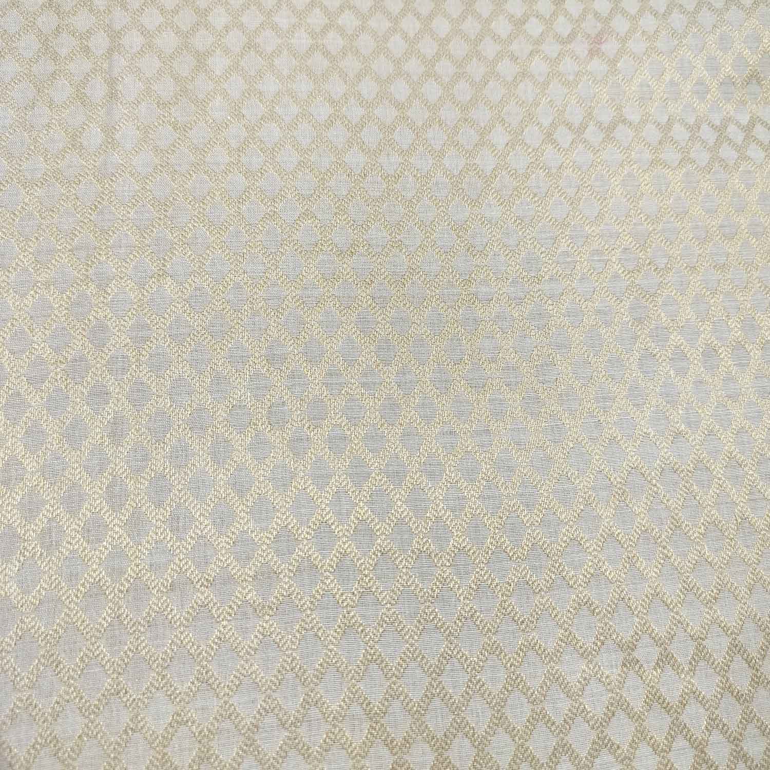 Gold Geometrical Jacquard Munga Silk KRE-16934