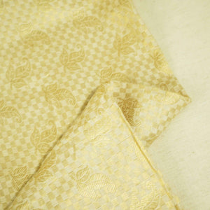 Gold Floral Jacquard Munga Silk KRN-16935
