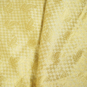 Gold Floral Jacquard Munga Silk KRN-16935