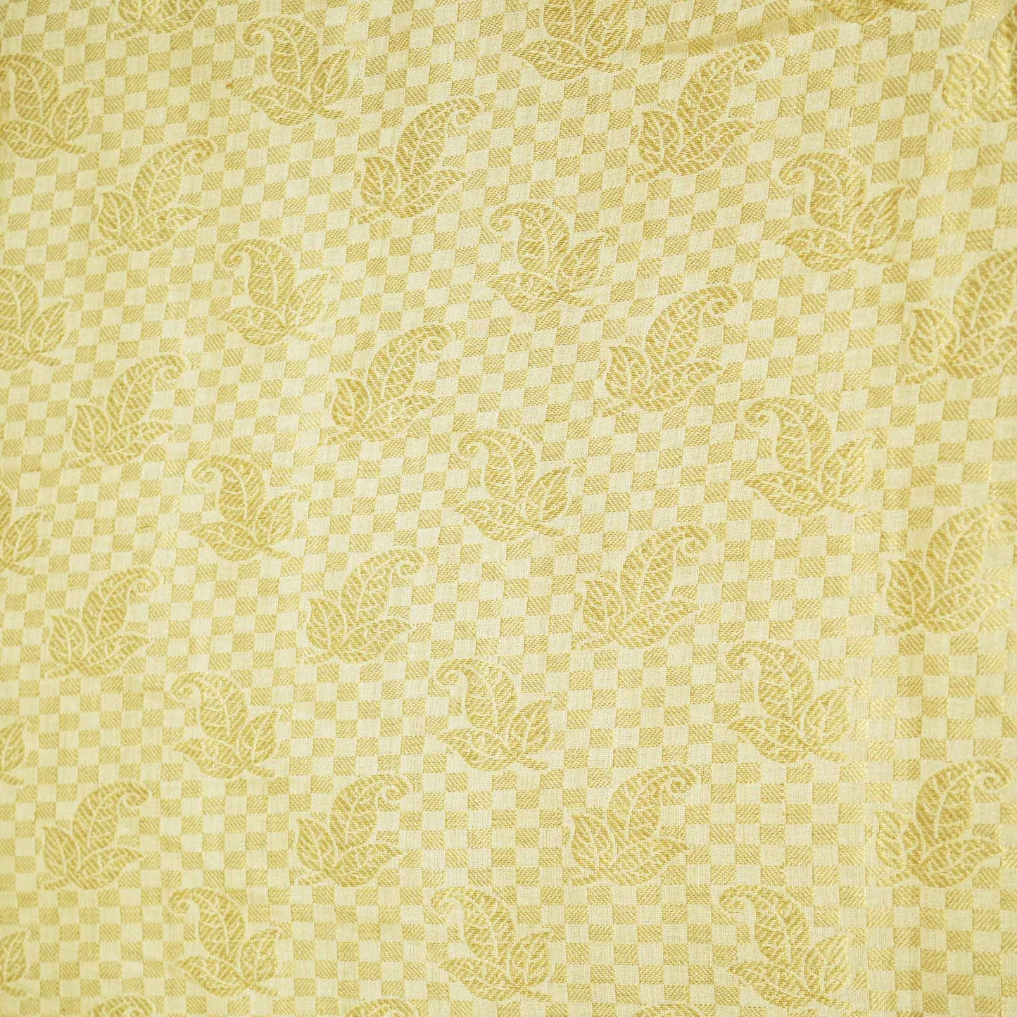 Gold Floral Jacquard Munga Silk KRN-16935