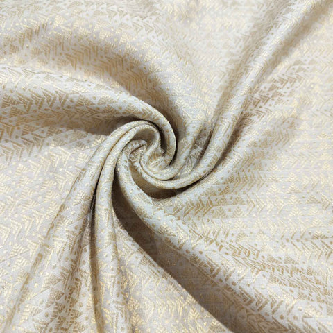 Gold Traditional Abstract Jacquard Munga Silk KRE-16937