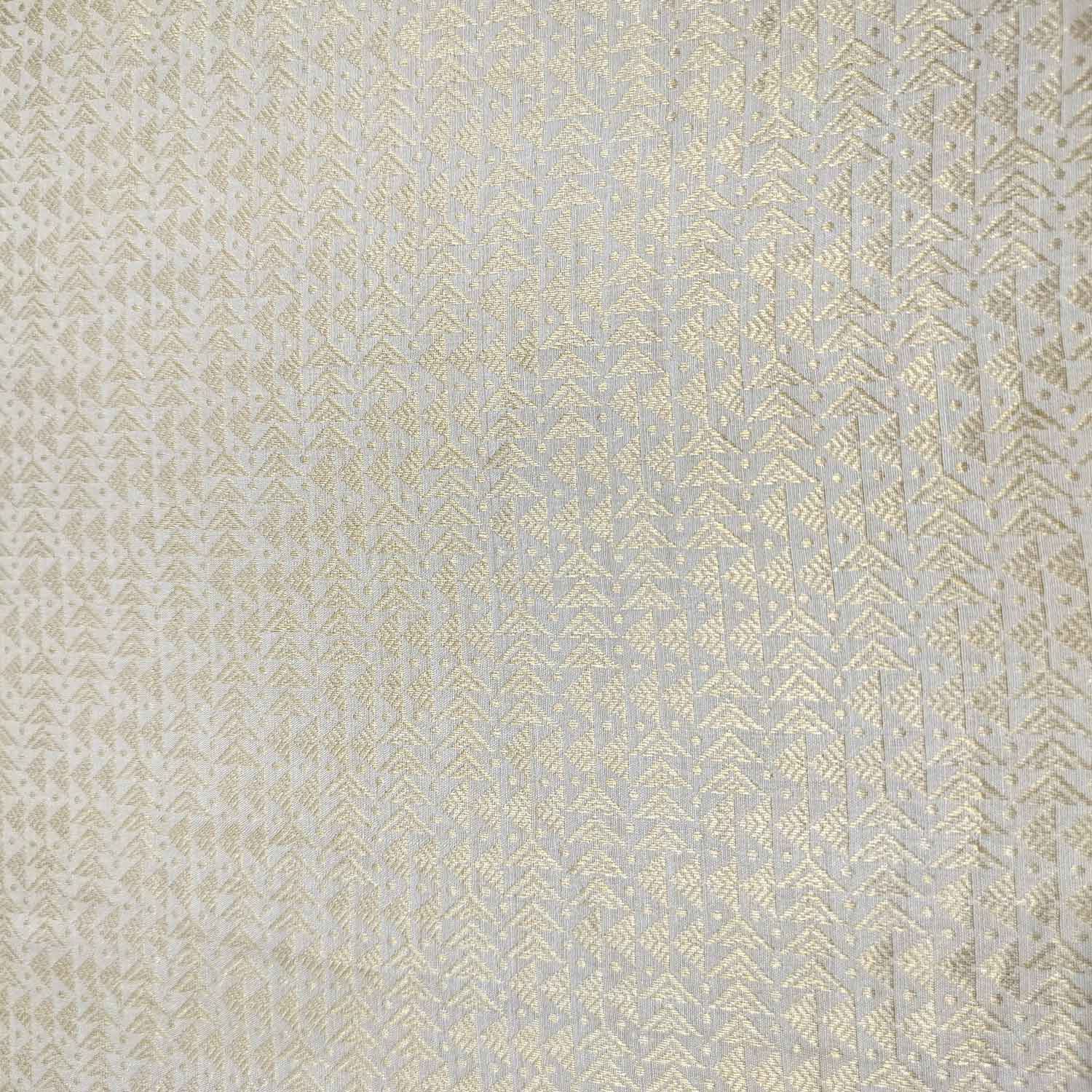 Gold Traditional Abstract Jacquard Munga Silk KRE-16937