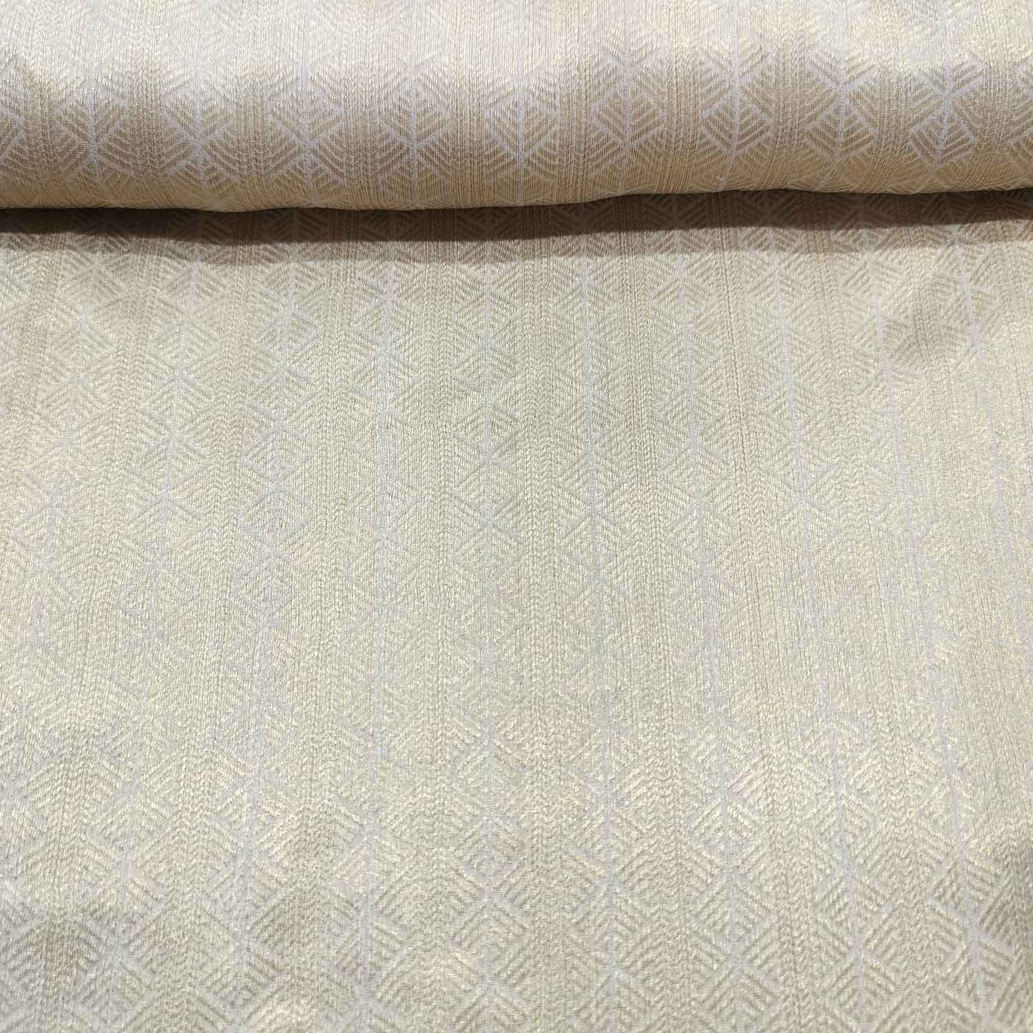 Gold Geometrical Jacquard Chiffon Silk KRE-16939
