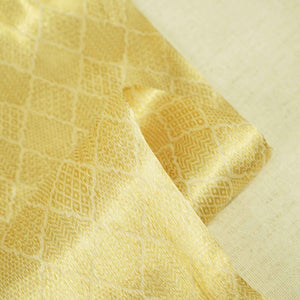 Gold Geometrical Jacquard Chiffon Silk KRN-16940