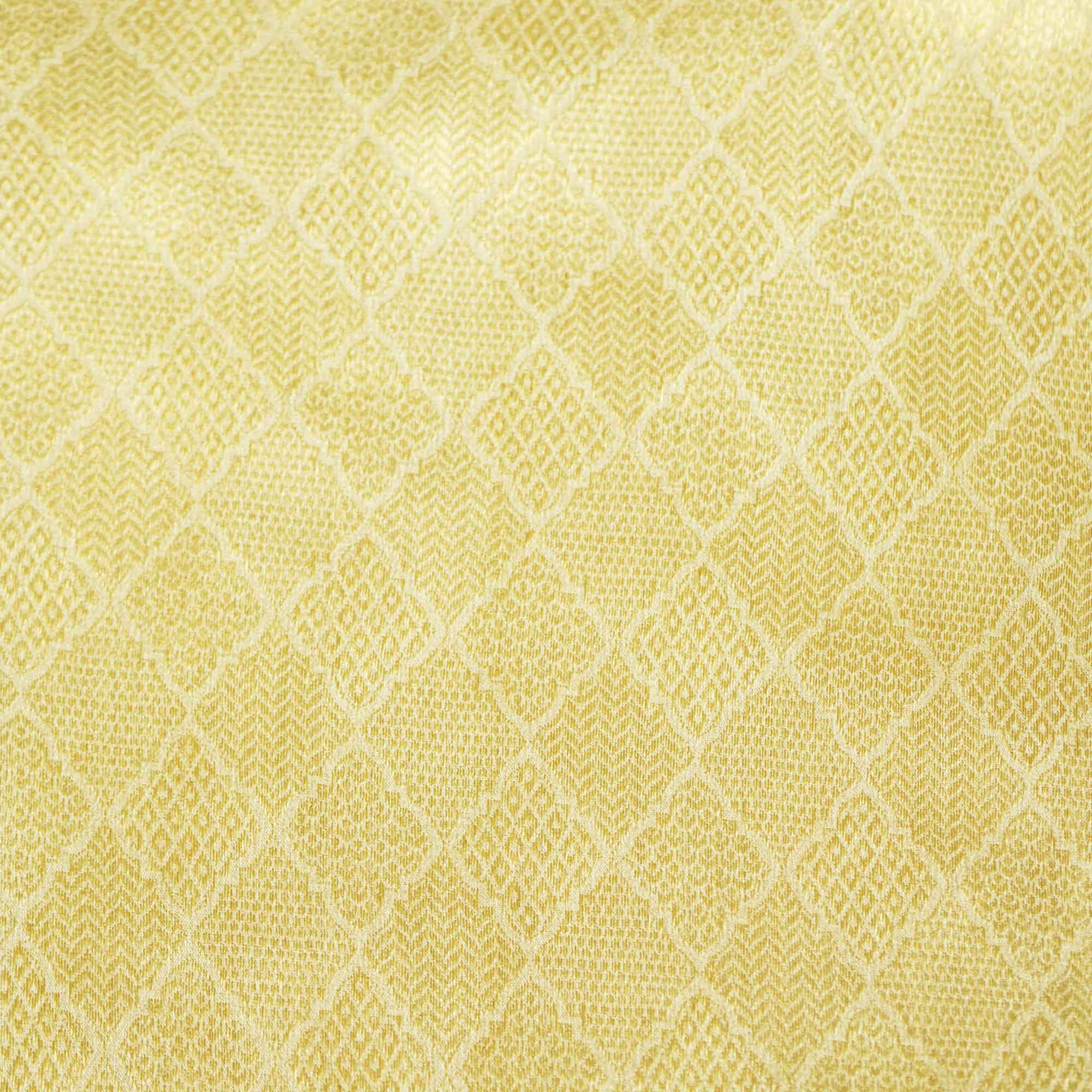 Gold Geometrical Jacquard Chiffon Silk KRN-16940