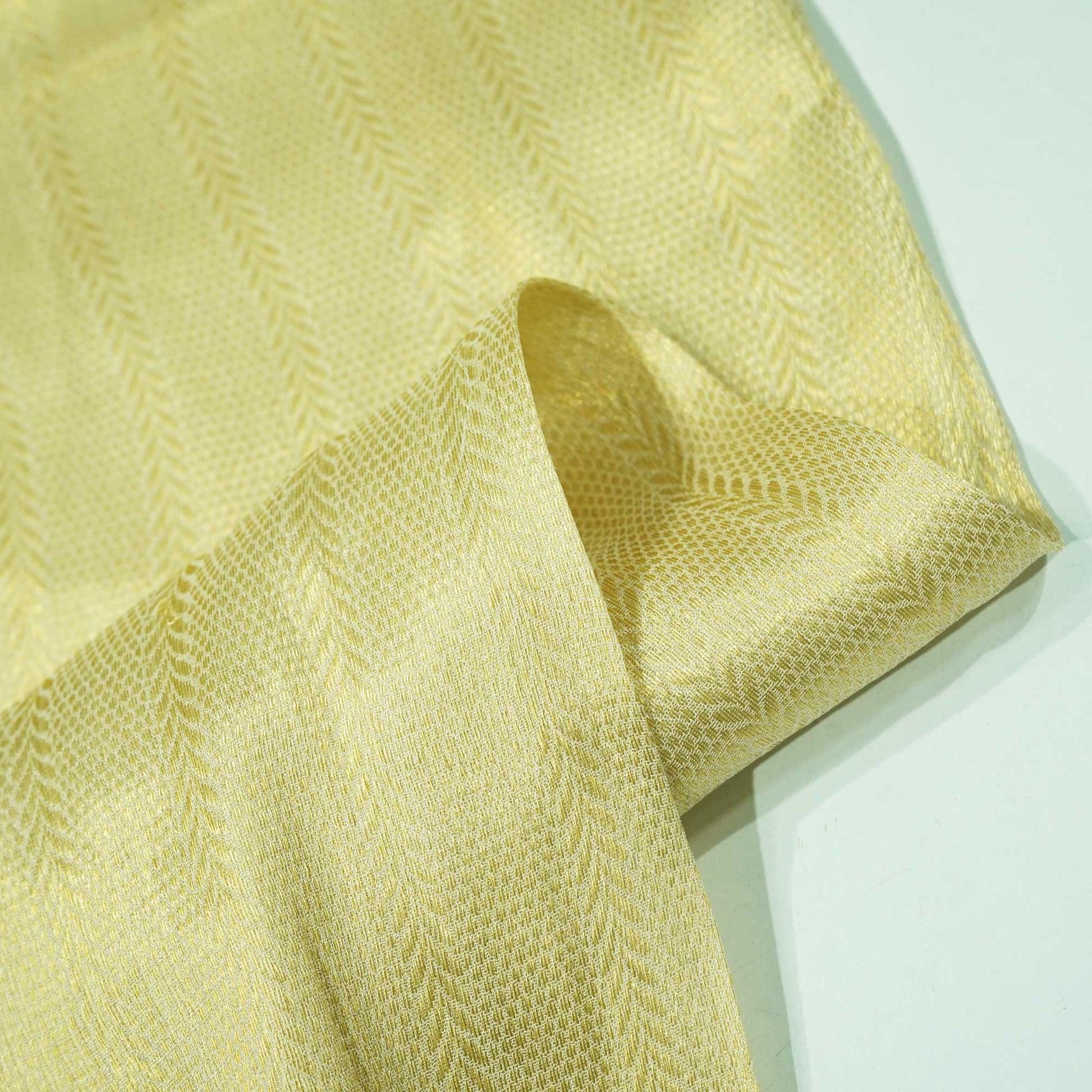 Gold Traditional Jacquard Chiffon Silk KRE-16942