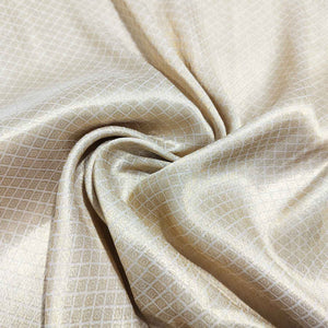 Gold Geometrical Abstract Jacquard Chiffon Silk KRE-16944