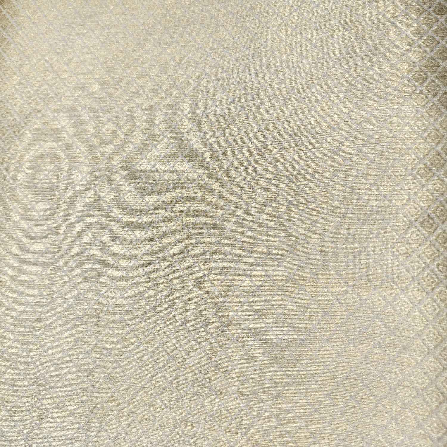 Gold Geometrical Abstract Jacquard Chiffon Silk KRE-16944