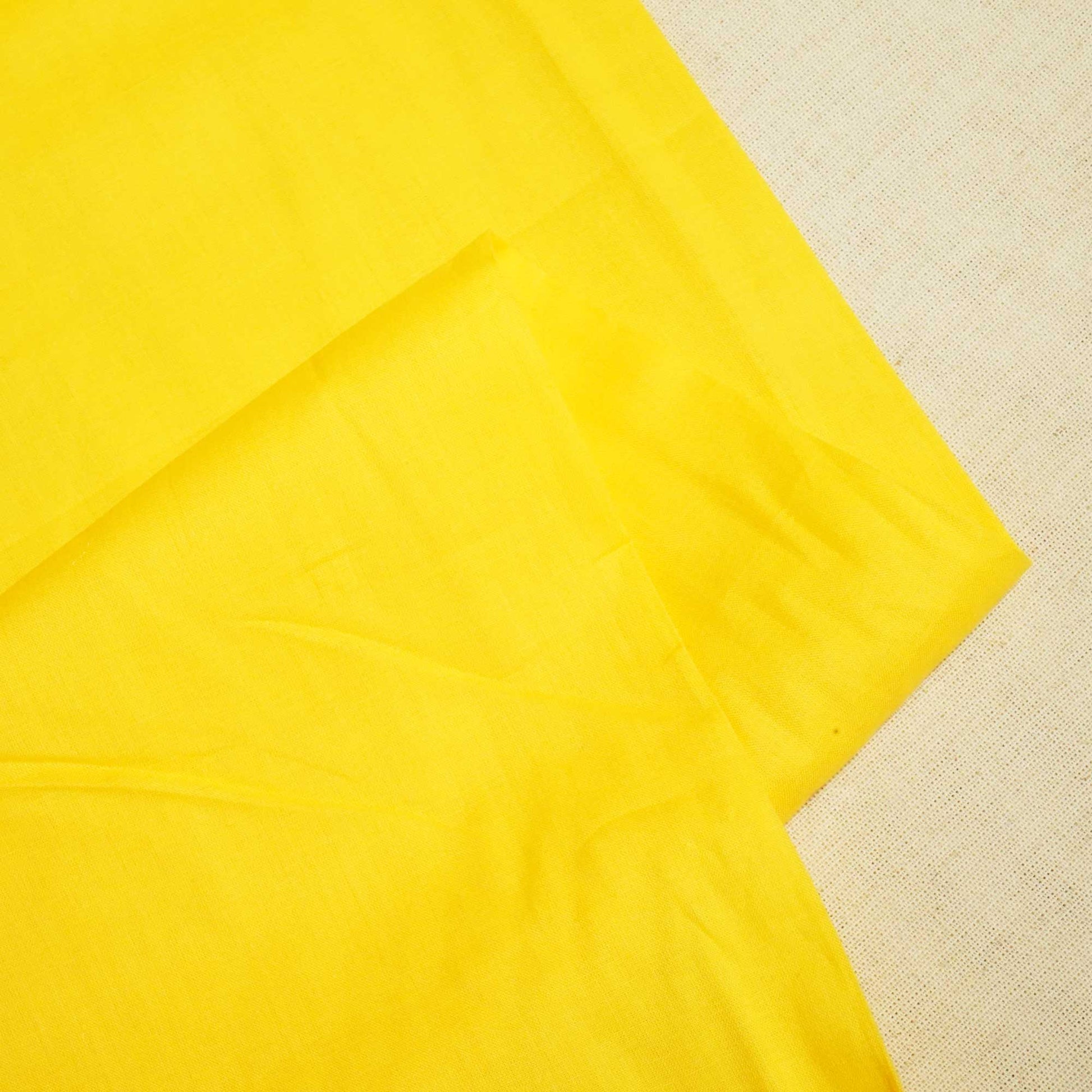 Yellow Solid Cotton Mulmul MSMR-17006