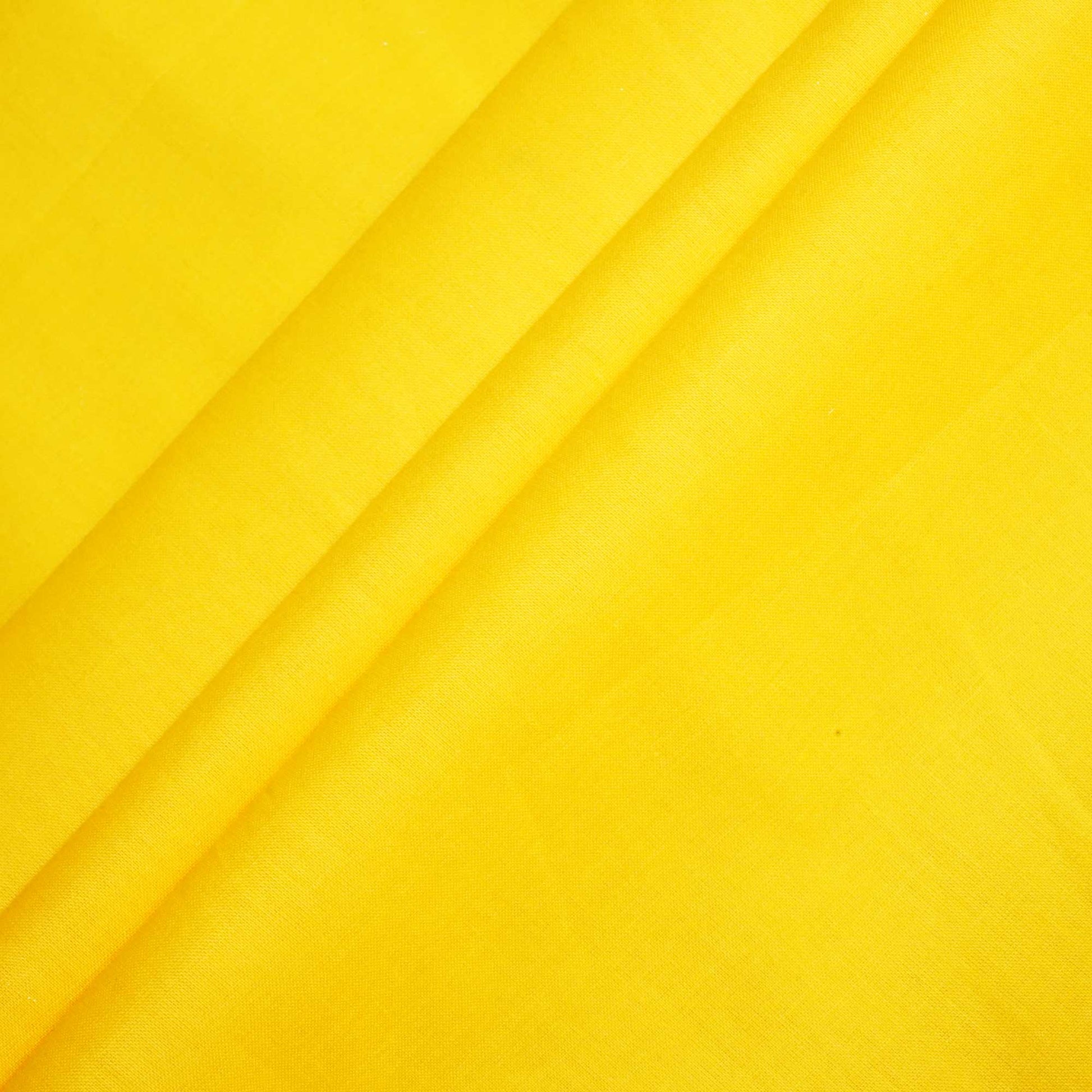Yellow Solid Cotton Mulmul MSMR-17006