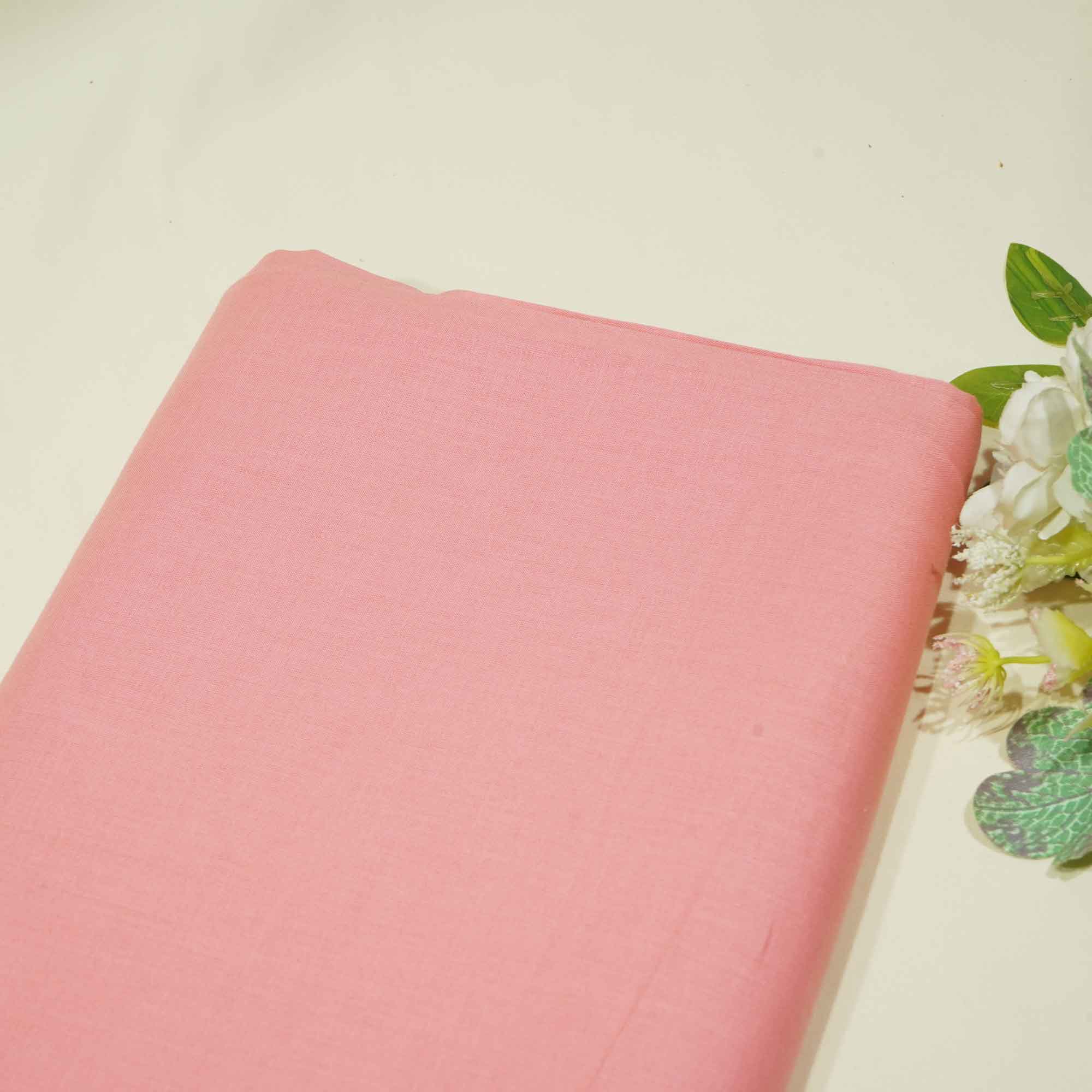 Coral Pink Solid Cotton Malmal MSMR-17009