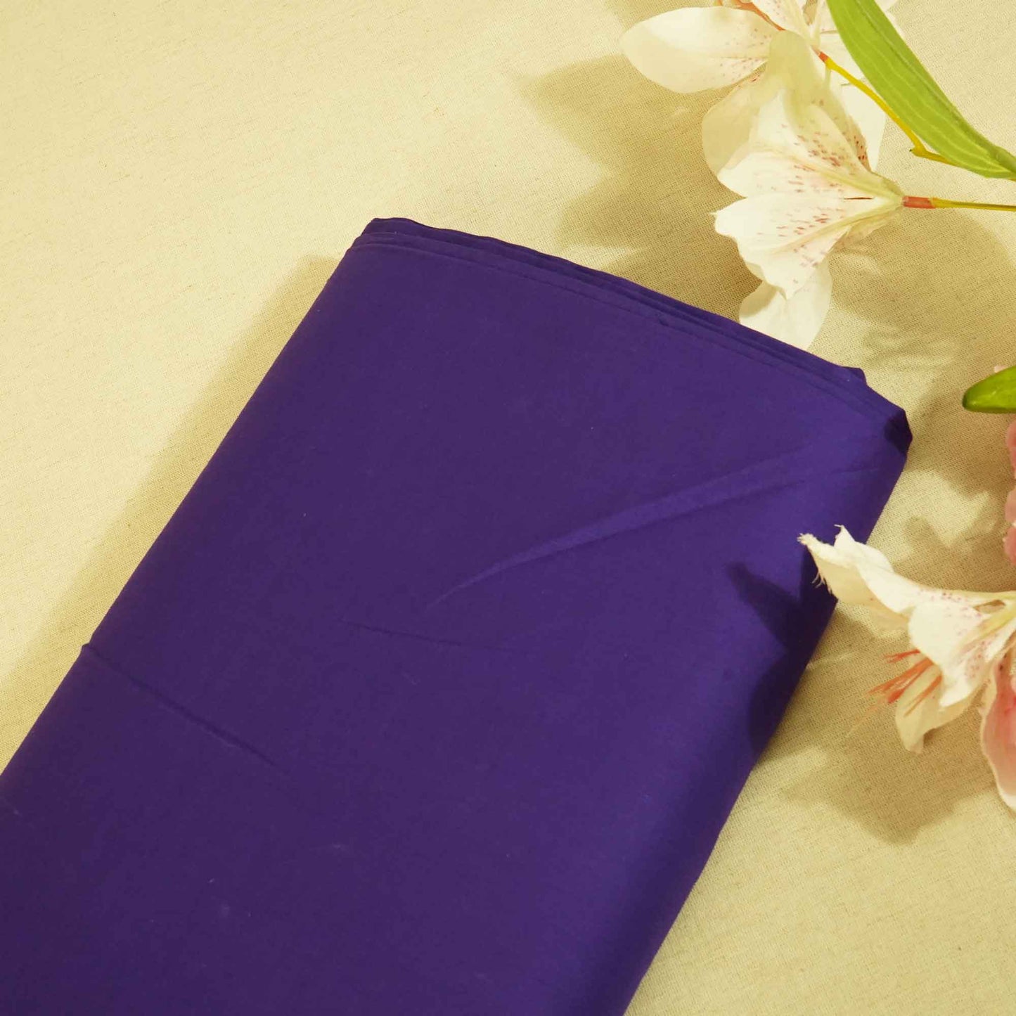 Dark Purple Solid Cotton Malmal MSMR-17010