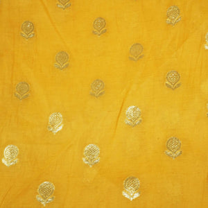 Dusky Brown Zari Floral Buti Jacqurd Cotton Katwar Patola KRE-17083