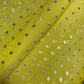 Yellow Polka Dot Zari Jacquard Cotton Katwar Patola Fabric
