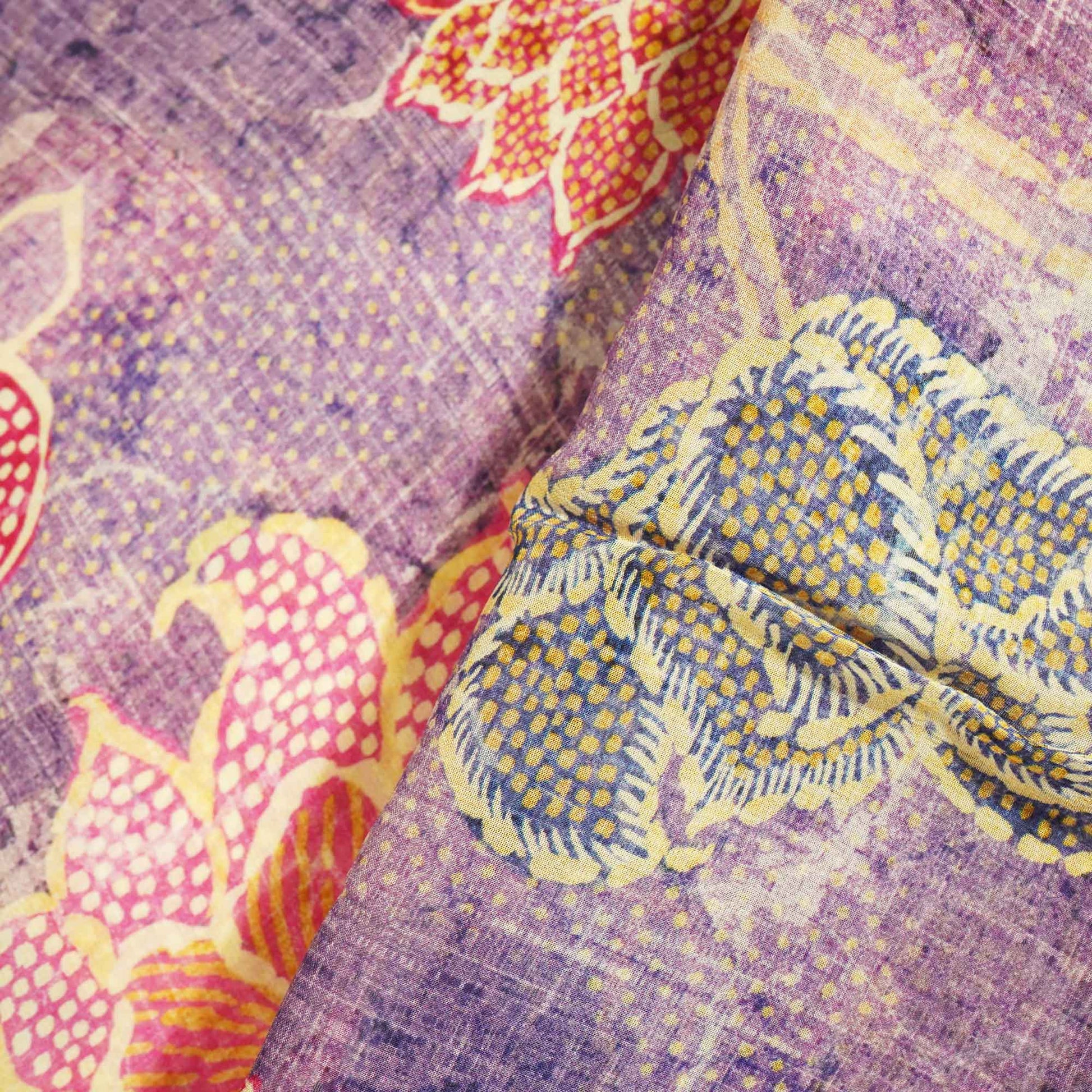 Purple Floral Print Georgette GT-17117