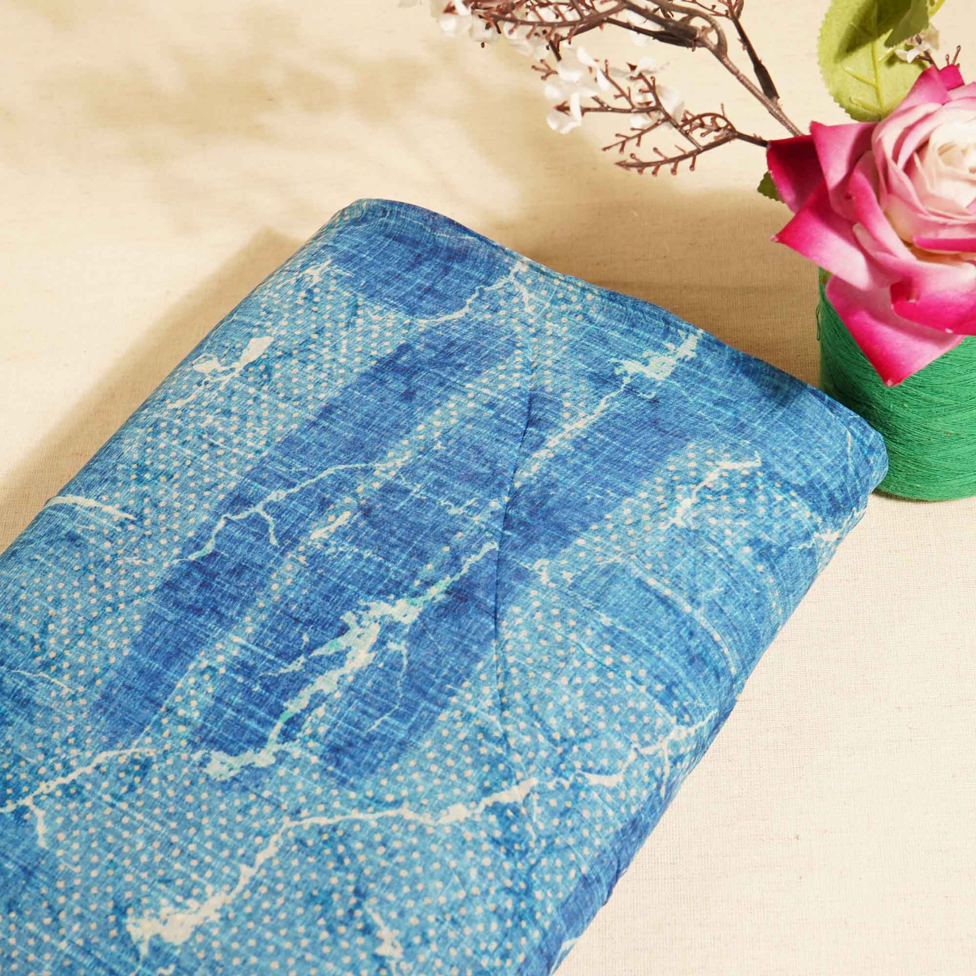 Blue Abstract print Georgette GT-17123