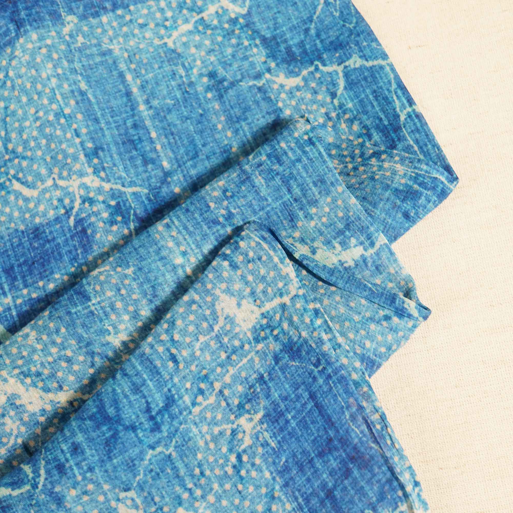 Blue Abstract print Georgette GT-17123