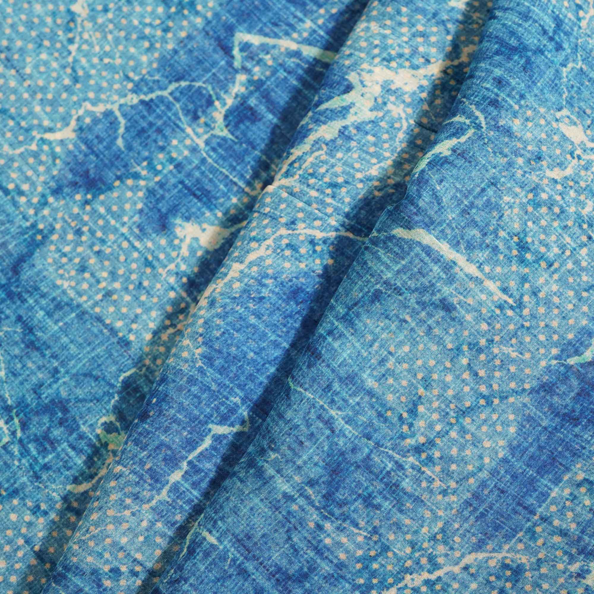 Blue Abstract print Georgette GT-17123