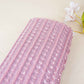 Pink Stripes CutDana Sequins Embroidery Net Fabric