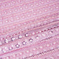 Pink Stripes CutDana Sequins Embroidery Net Fabric