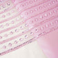Pink Stripes CutDana Sequins Embroidery Net Fabric