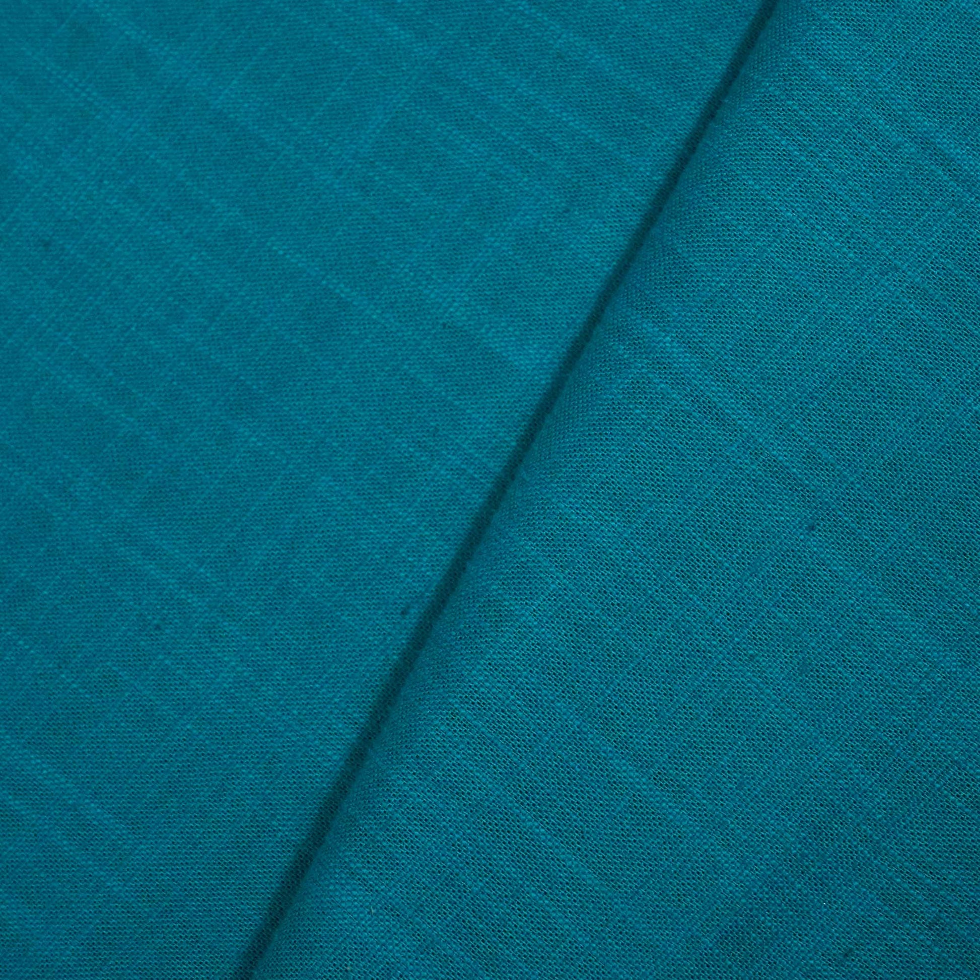 Sky Blue Solid Fabric Cotton Linen Slub SH-17224