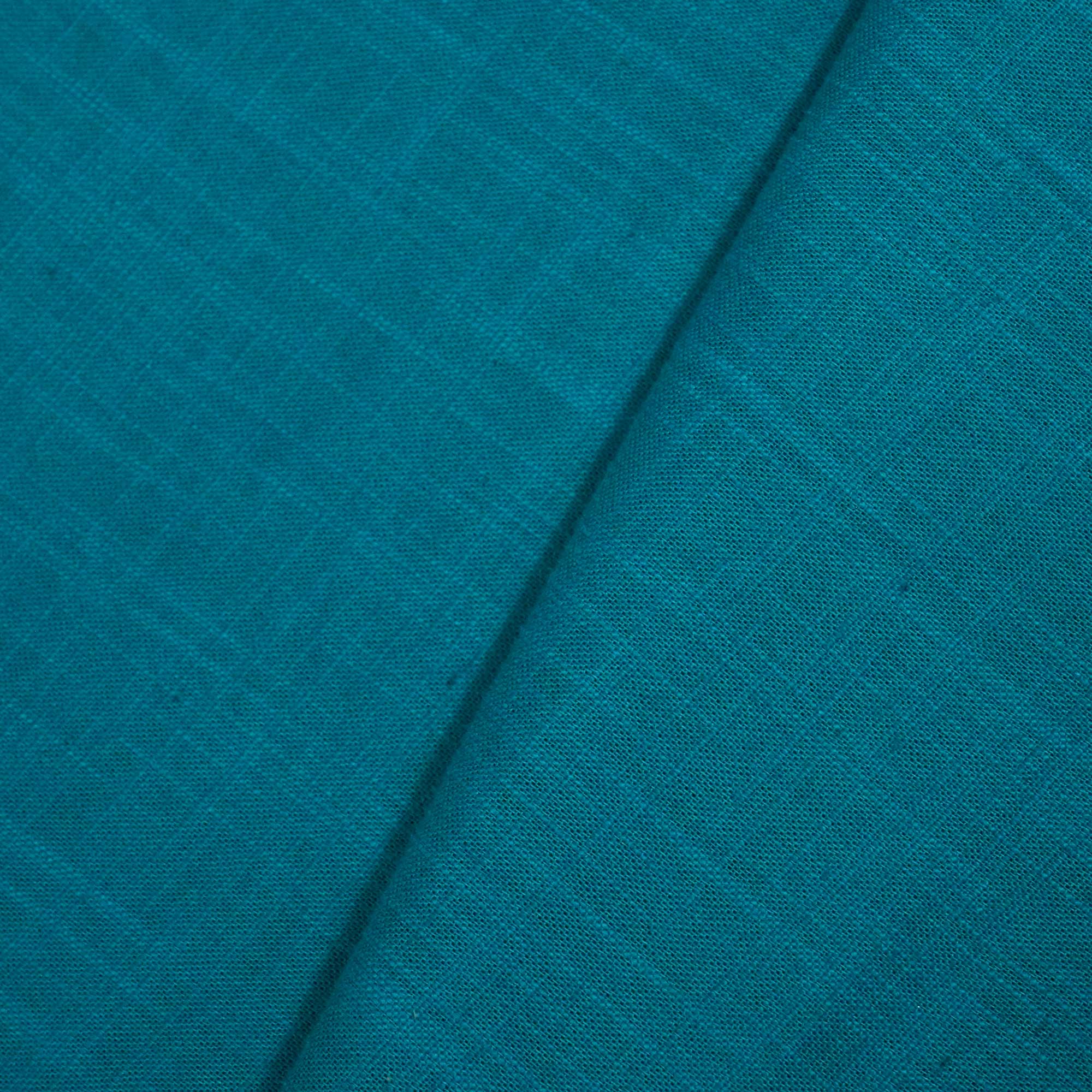 Sky Blue Solid Fabric Cotton Linen Slub SH-17224