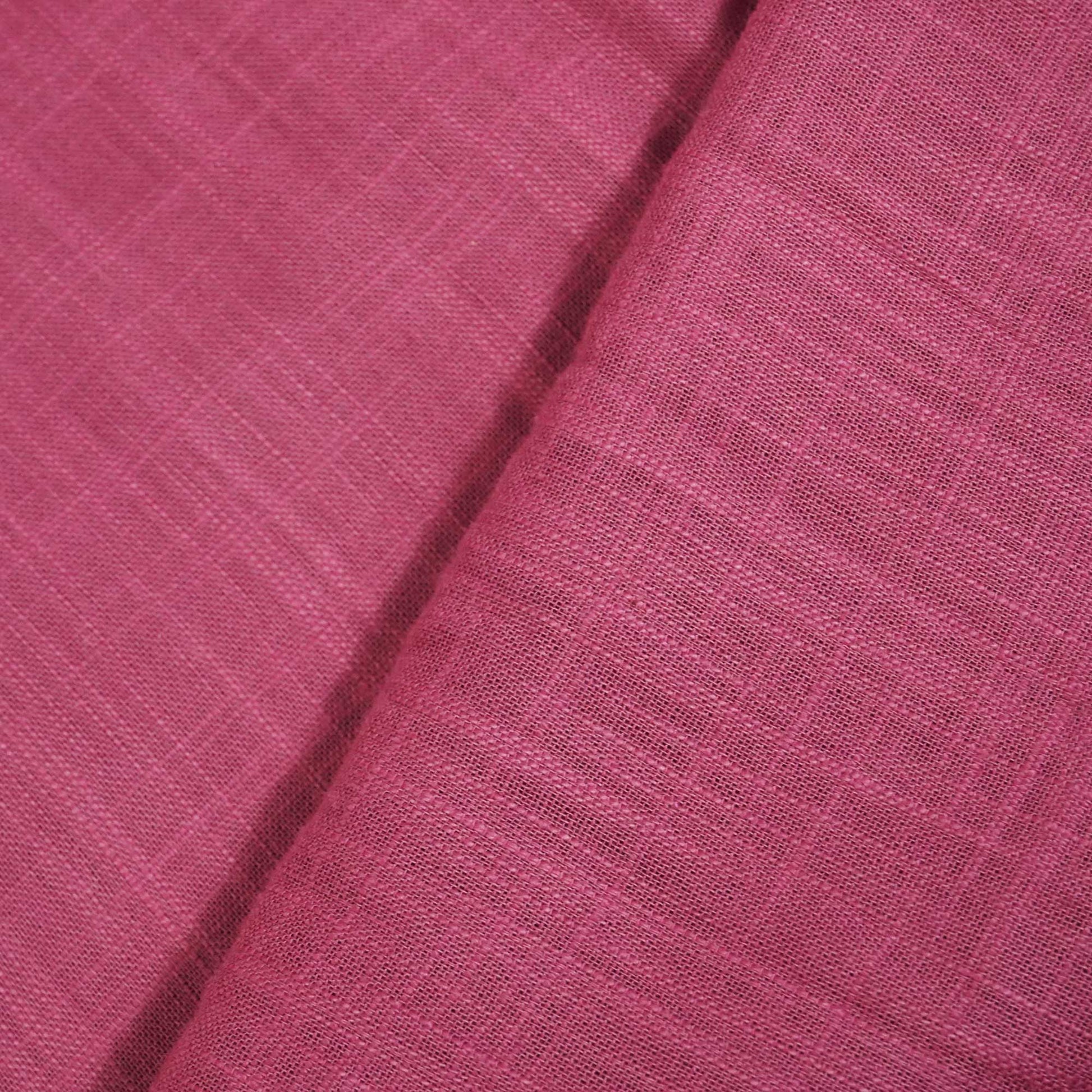 Baby Pink Solid Fabric Cotton Linen Slub SH-17227
