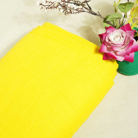 Yellow Solid Fabric Cotton Linen Slub SH-17230